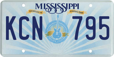 MS license plate KCN795