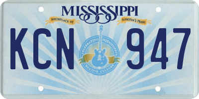 MS license plate KCN947