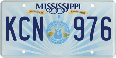 MS license plate KCN976