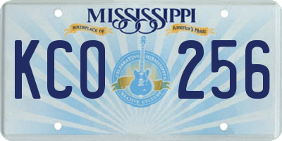MS license plate KCO256