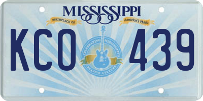 MS license plate KCO439