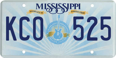MS license plate KCO525