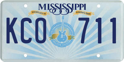 MS license plate KCO711