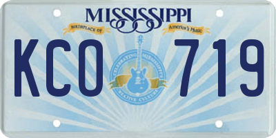 MS license plate KCO719