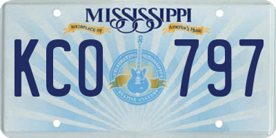 MS license plate KCO797