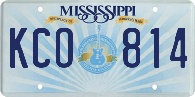 MS license plate KCO814