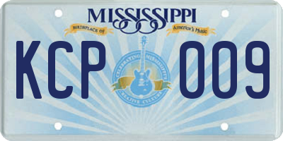 MS license plate KCP009