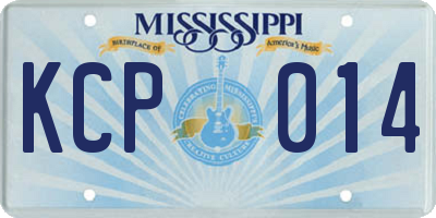 MS license plate KCP014