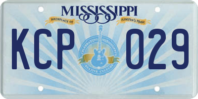 MS license plate KCP029