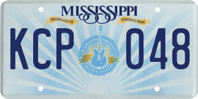 MS license plate KCP048