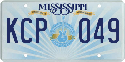 MS license plate KCP049