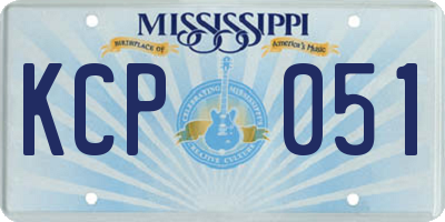 MS license plate KCP051