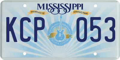 MS license plate KCP053
