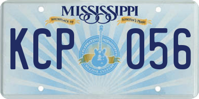 MS license plate KCP056