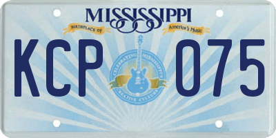 MS license plate KCP075