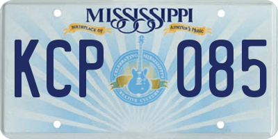 MS license plate KCP085