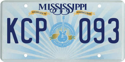 MS license plate KCP093