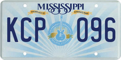 MS license plate KCP096