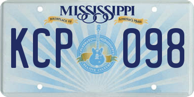 MS license plate KCP098