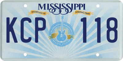 MS license plate KCP118