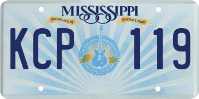 MS license plate KCP119