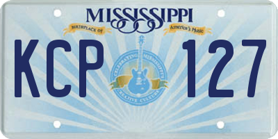 MS license plate KCP127
