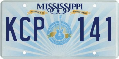 MS license plate KCP141