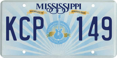 MS license plate KCP149