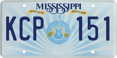 MS license plate KCP151