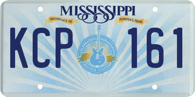 MS license plate KCP161