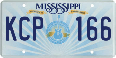 MS license plate KCP166