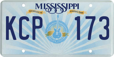 MS license plate KCP173
