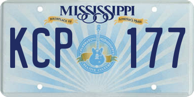 MS license plate KCP177