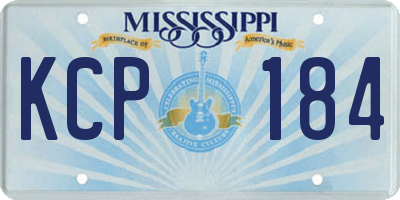 MS license plate KCP184