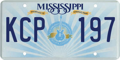 MS license plate KCP197