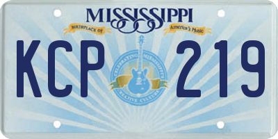 MS license plate KCP219