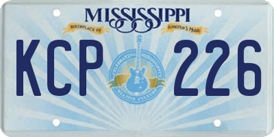 MS license plate KCP226
