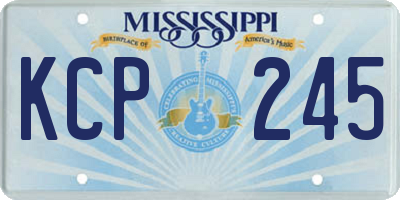 MS license plate KCP245