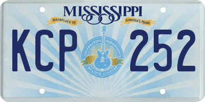 MS license plate KCP252
