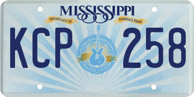 MS license plate KCP258