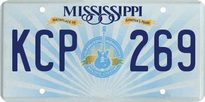MS license plate KCP269
