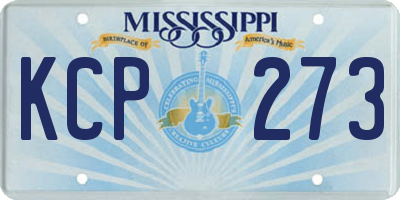 MS license plate KCP273