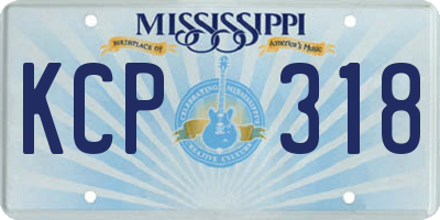 MS license plate KCP318