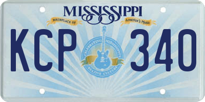 MS license plate KCP340