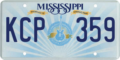 MS license plate KCP359