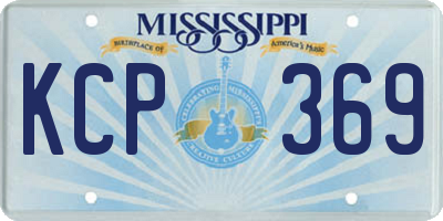 MS license plate KCP369