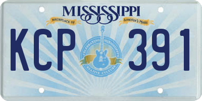 MS license plate KCP391