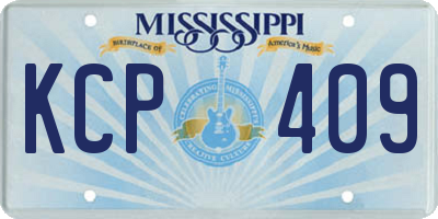 MS license plate KCP409