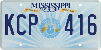 MS license plate KCP416