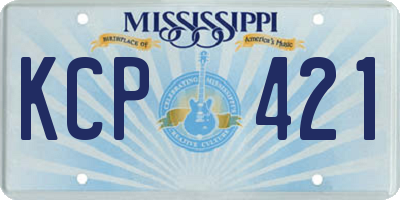 MS license plate KCP421